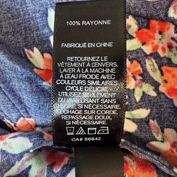 Express Women's M Navy Floral Zip Front Bomber Jacket Chic Retro Floralcore - Picture 6 of 6